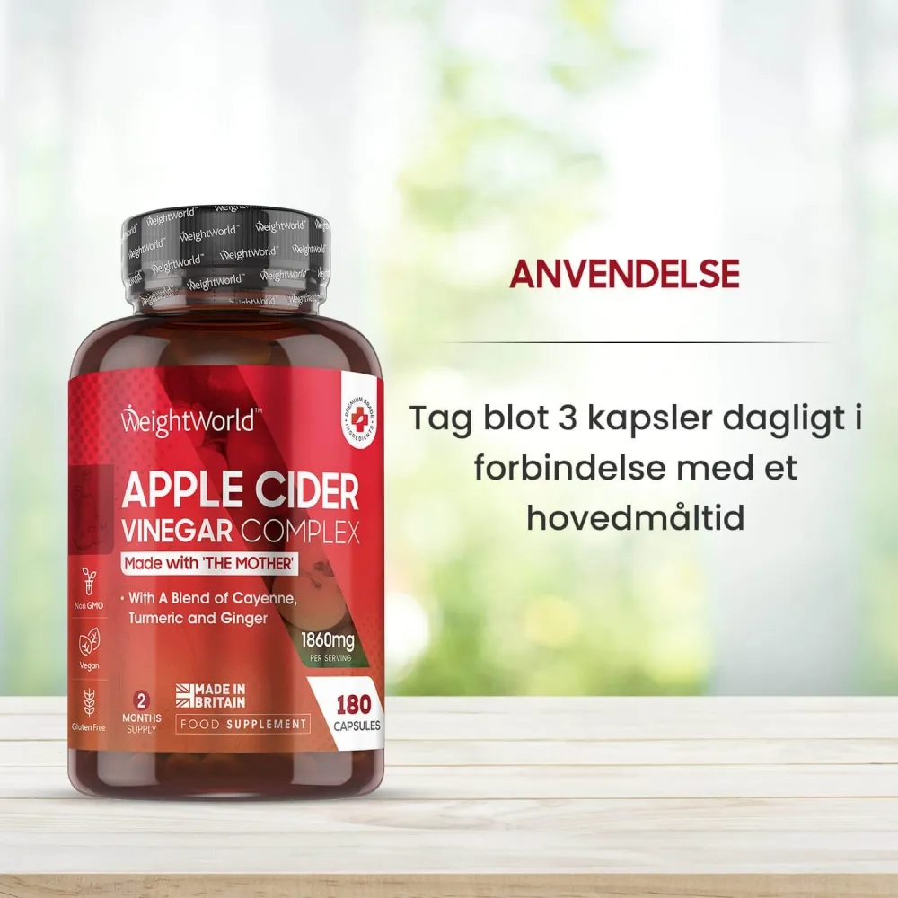 Tag 3 apple cider vinegar piller om dagen