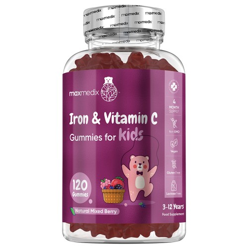 Jern C Vitamin 120 Gummies til børn Børnevitaminer med bærsmag