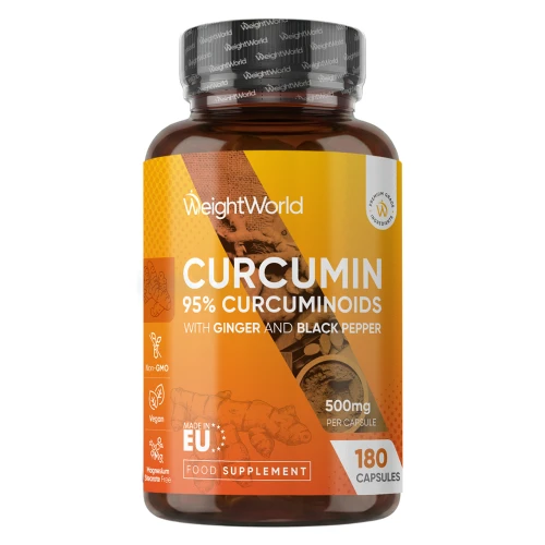 Curcumin + Ingefær Kapsler 500 mg